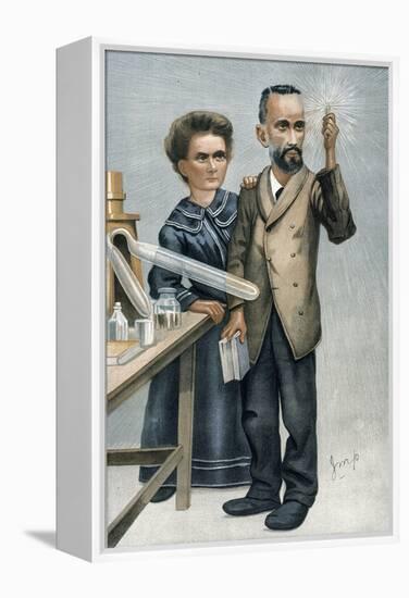 Marie And Pierre Curie-null-Framed Premier Image Canvas