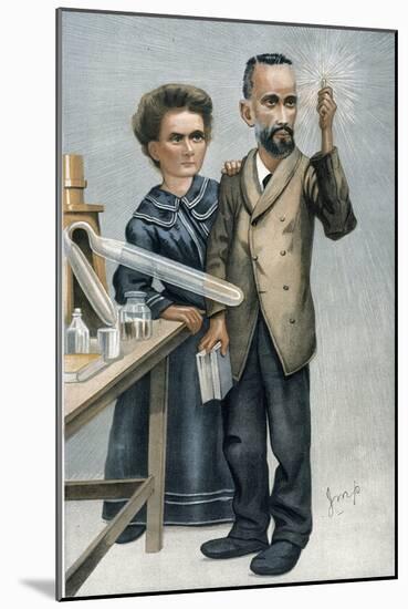 Marie And Pierre Curie-null-Mounted Giclee Print