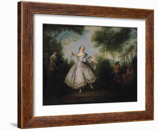 Marie-Anne Cuppi (1710-70) known as La Camargo, Dancing, 1730-Nicolas Lancret-Framed Giclee Print