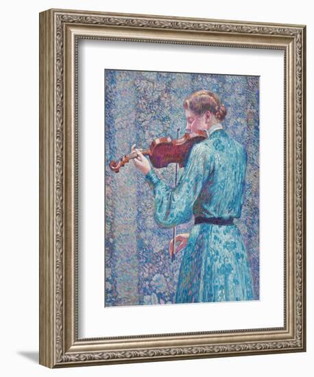 Marie-Anne Weber Playing the Violin, 1903-Theo van Rysselberghe-Framed Giclee Print