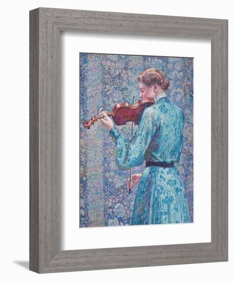 Marie-Anne Weber Playing the Violin, 1903-Theo van Rysselberghe-Framed Giclee Print