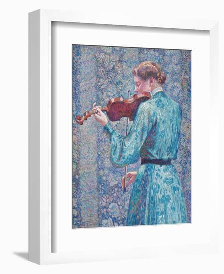 Marie-Anne Weber Playing the Violin, 1903-Theo van Rysselberghe-Framed Giclee Print