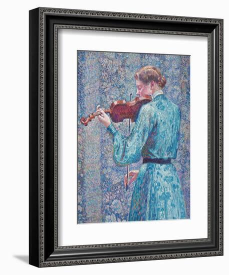 Marie-Anne Weber Playing the Violin, 1903-Theo van Rysselberghe-Framed Giclee Print