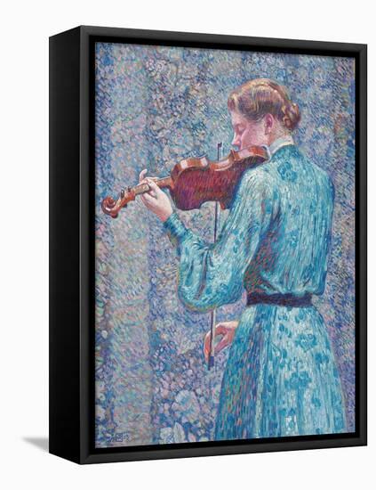 Marie-Anne Weber Playing the Violin, 1903-Theo van Rysselberghe-Framed Premier Image Canvas