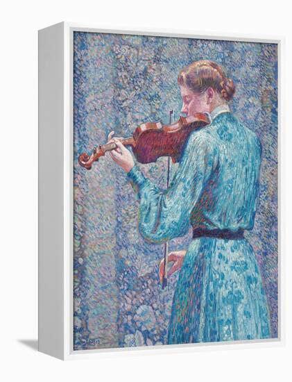 Marie-Anne Weber Playing the Violin, 1903-Theo van Rysselberghe-Framed Premier Image Canvas