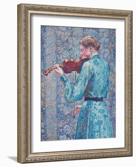 Marie-Anne Weber Playing the Violin, 1903-Theo van Rysselberghe-Framed Giclee Print