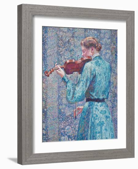 Marie-Anne Weber Playing the Violin, 1903-Theo van Rysselberghe-Framed Giclee Print