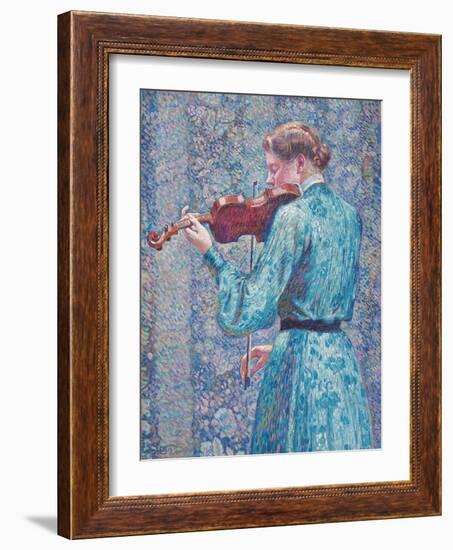 Marie-Anne Weber Playing the Violin, 1903-Theo van Rysselberghe-Framed Giclee Print