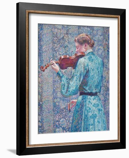 Marie-Anne Weber Playing the Violin, 1903-Theo van Rysselberghe-Framed Giclee Print