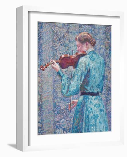 Marie-Anne Weber Playing the Violin, 1903-Theo van Rysselberghe-Framed Giclee Print