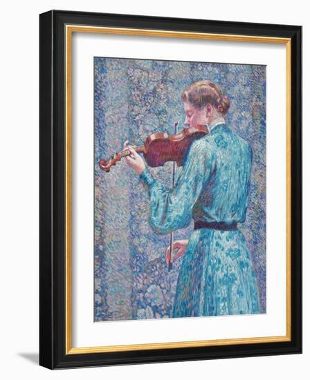 Marie-Anne Weber Playing the Violin, 1903-Theo van Rysselberghe-Framed Giclee Print