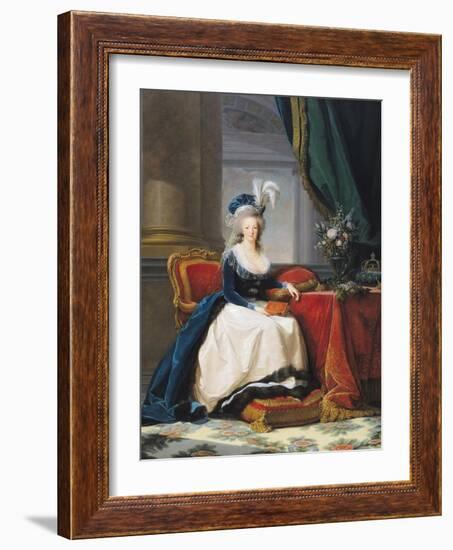 Marie-Antoinette (1755-93) 1788-Elisabeth Louise Vigee-LeBrun-Framed Giclee Print