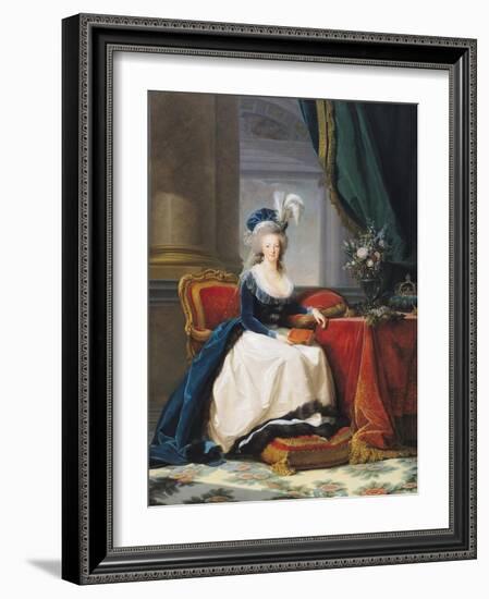 Marie-Antoinette (1755-93) 1788-Elisabeth Louise Vigee-LeBrun-Framed Giclee Print