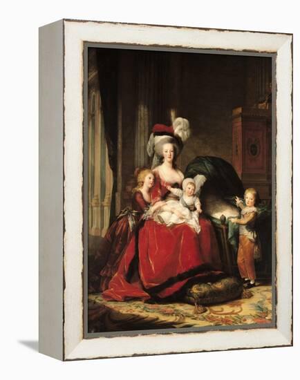 Marie-Antoinette (1755-93) and Her Four Children, 1787-Elisabeth Louise Vigee-LeBrun-Framed Premier Image Canvas