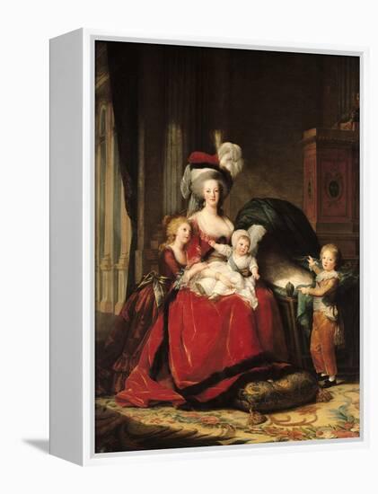 Marie-Antoinette (1755-93) and Her Four Children, 1787-Elisabeth Louise Vigee-LeBrun-Framed Premier Image Canvas