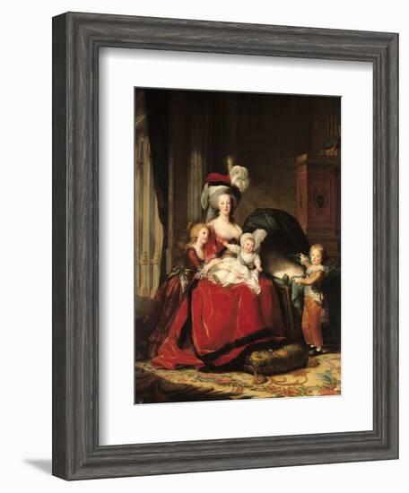 Marie-Antoinette (1755-93) and Her Four Children, 1787-Elisabeth Louise Vigee-LeBrun-Framed Giclee Print