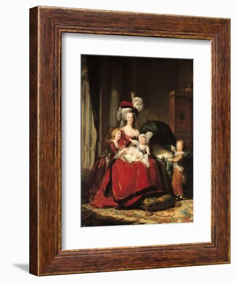 Marie-Antoinette (1755-93) and Her Four Children, 1787-Elisabeth Louise Vigee-LeBrun-Framed Giclee Print