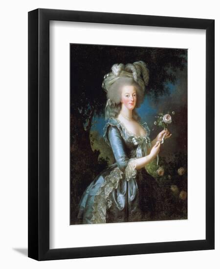 Marie Antoinette À La Rose, 1783-Marie Louise Elisabeth Vigee-Lebrun-Framed Giclee Print