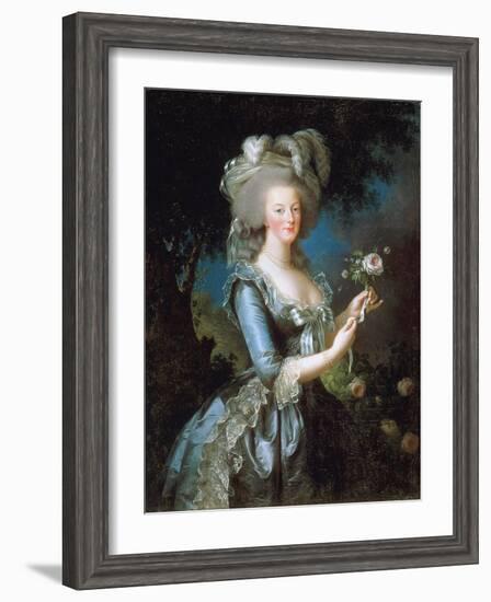 Marie Antoinette À La Rose, 1783-Marie Louise Elisabeth Vigee-Lebrun-Framed Giclee Print