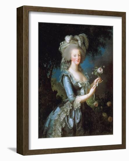 Marie Antoinette À La Rose, 1783-Marie Louise Elisabeth Vigee-Lebrun-Framed Giclee Print