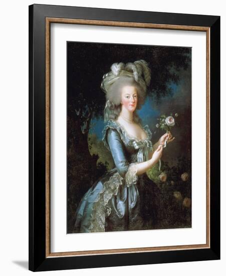 Marie Antoinette À La Rose, 1783-Marie Louise Elisabeth Vigee-Lebrun-Framed Giclee Print