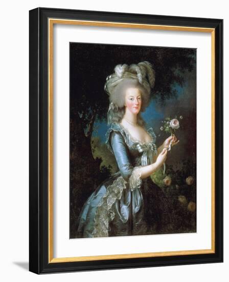 Marie Antoinette À La Rose, 1783-Marie Louise Elisabeth Vigee-Lebrun-Framed Giclee Print