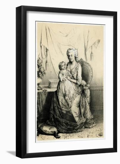 Marie Antoinette and Dauph-null-Framed Art Print