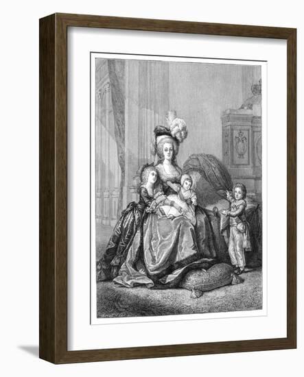 Marie Antoinette and Her Children, C1787-Elisabeth Louise Vigee-LeBrun-Framed Giclee Print
