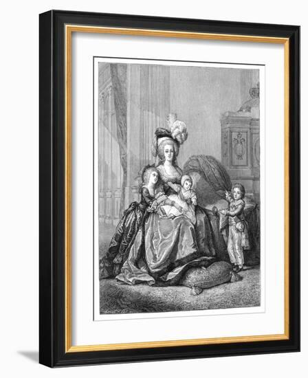 Marie Antoinette and Her Children, C1787-Elisabeth Louise Vigee-LeBrun-Framed Giclee Print