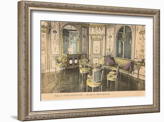 Marie Antoinette Bedroom, Fontainbleau, France-null-Framed Art Print