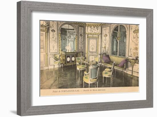 Marie Antoinette Bedroom, Fontainbleau, France-null-Framed Art Print