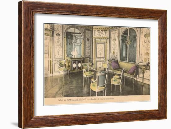 Marie Antoinette Bedroom, Fontainbleau, France-null-Framed Art Print