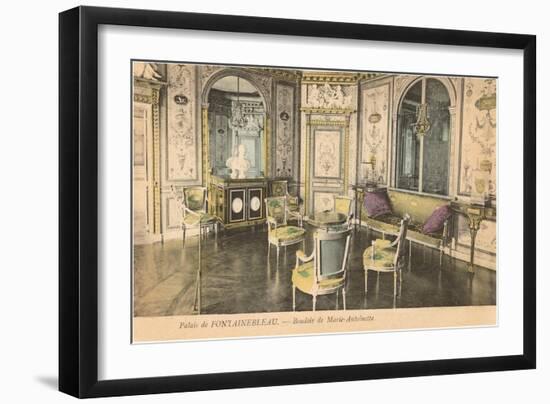 Marie Antoinette Bedroom, Fontainbleau, France-null-Framed Art Print