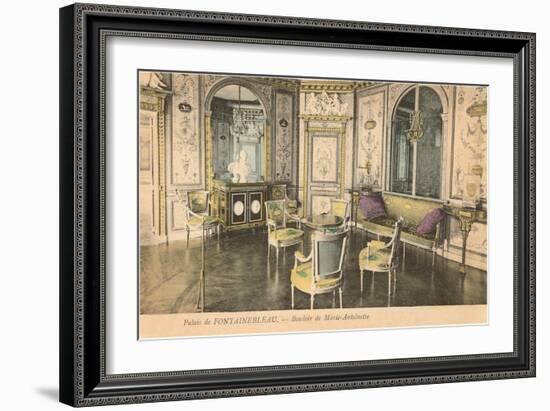 Marie Antoinette Bedroom, Fontainbleau, France-null-Framed Art Print