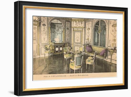 Marie Antoinette Bedroom, Fontainbleau, France-null-Framed Art Print