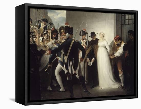 Marie-Antoinette conduite à son exécution, le 16 octobre 1793-William Hamilton-Framed Premier Image Canvas