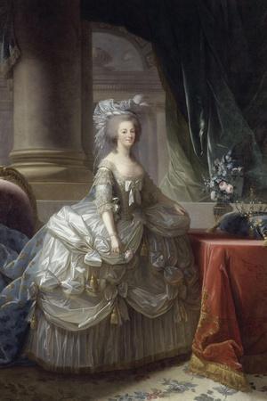 Marie-Antoinette d'Autriche, reine de France (1755-1793), en robe à paniers  vers 1785' Giclee Print - Elisabeth Louise Vigee-LeBrun | Art.com