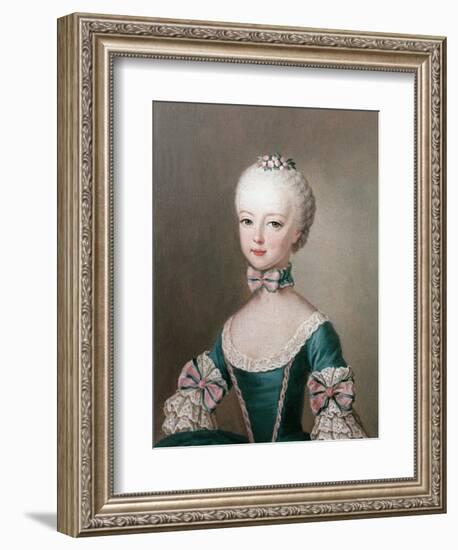 Marie Antoinette Daughter of Emperor Francis I and Maria Theresa of Austria-Jean-Etienne Liotard-Framed Giclee Print