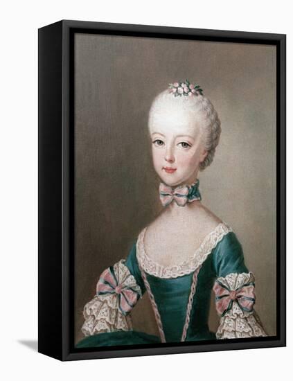 Marie Antoinette Daughter of Emperor Francis I and Maria Theresa of Austria-Jean-Etienne Liotard-Framed Premier Image Canvas