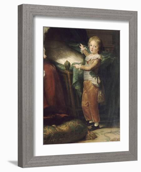 Marie-Antoinette de Lorraine-Hasbourg, reine de France et ses enfants-Elisabeth Louise Vigée-LeBrun-Framed Giclee Print