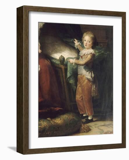 Marie-Antoinette de Lorraine-Hasbourg, reine de France et ses enfants-Elisabeth Louise Vigée-LeBrun-Framed Giclee Print