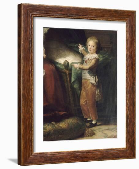 Marie-Antoinette de Lorraine-Hasbourg, reine de France et ses enfants-Elisabeth Louise Vigée-LeBrun-Framed Giclee Print