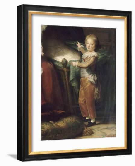 Marie-Antoinette de Lorraine-Hasbourg, reine de France et ses enfants-Elisabeth Louise Vigée-LeBrun-Framed Giclee Print