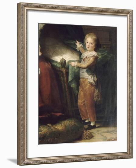 Marie-Antoinette de Lorraine-Hasbourg, reine de France et ses enfants-Elisabeth Louise Vigée-LeBrun-Framed Giclee Print