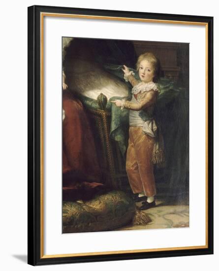 Marie-Antoinette de Lorraine-Hasbourg, reine de France et ses enfants-Elisabeth Louise Vigée-LeBrun-Framed Giclee Print