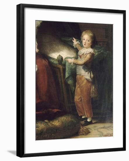 Marie-Antoinette de Lorraine-Hasbourg, reine de France et ses enfants-Elisabeth Louise Vigée-LeBrun-Framed Giclee Print