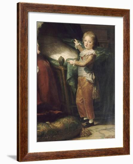 Marie-Antoinette de Lorraine-Hasbourg, reine de France et ses enfants-Elisabeth Louise Vigée-LeBrun-Framed Giclee Print