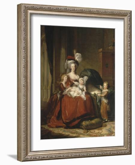 Marie-Antoinette de Lorraine-Hasbourg, reine de France et ses enfants-Elisabeth Louise Vigée-LeBrun-Framed Giclee Print