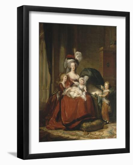 Marie-Antoinette de Lorraine-Hasbourg, reine de France et ses enfants-Elisabeth Louise Vigée-LeBrun-Framed Giclee Print