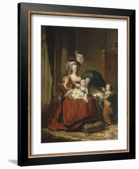 Marie-Antoinette de Lorraine-Hasbourg, reine de France et ses enfants-Elisabeth Louise Vigée-LeBrun-Framed Giclee Print